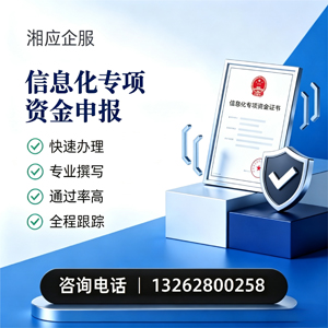 眉山信息化专项资金申报服务
